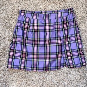 Shein Medium Purple Plaid Skirt